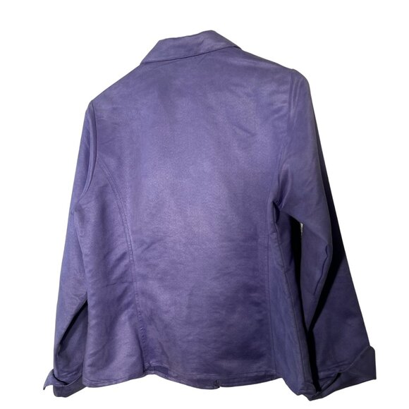 Gabrielle Rohde-Royce Womens Lavender Zip-Up Jacket Size L Lightweight Soft Fini - Picture 3 of 15
